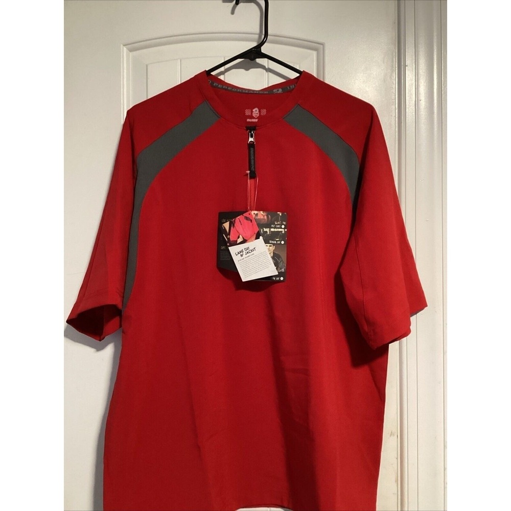 DEMARINI Red GAME DAY BP 1/4 Zip PULLOVER MEN'S Medium NEW WITH TAGS